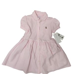 Polo by Ralph Lauren Pink Striped Kids Casual Dress